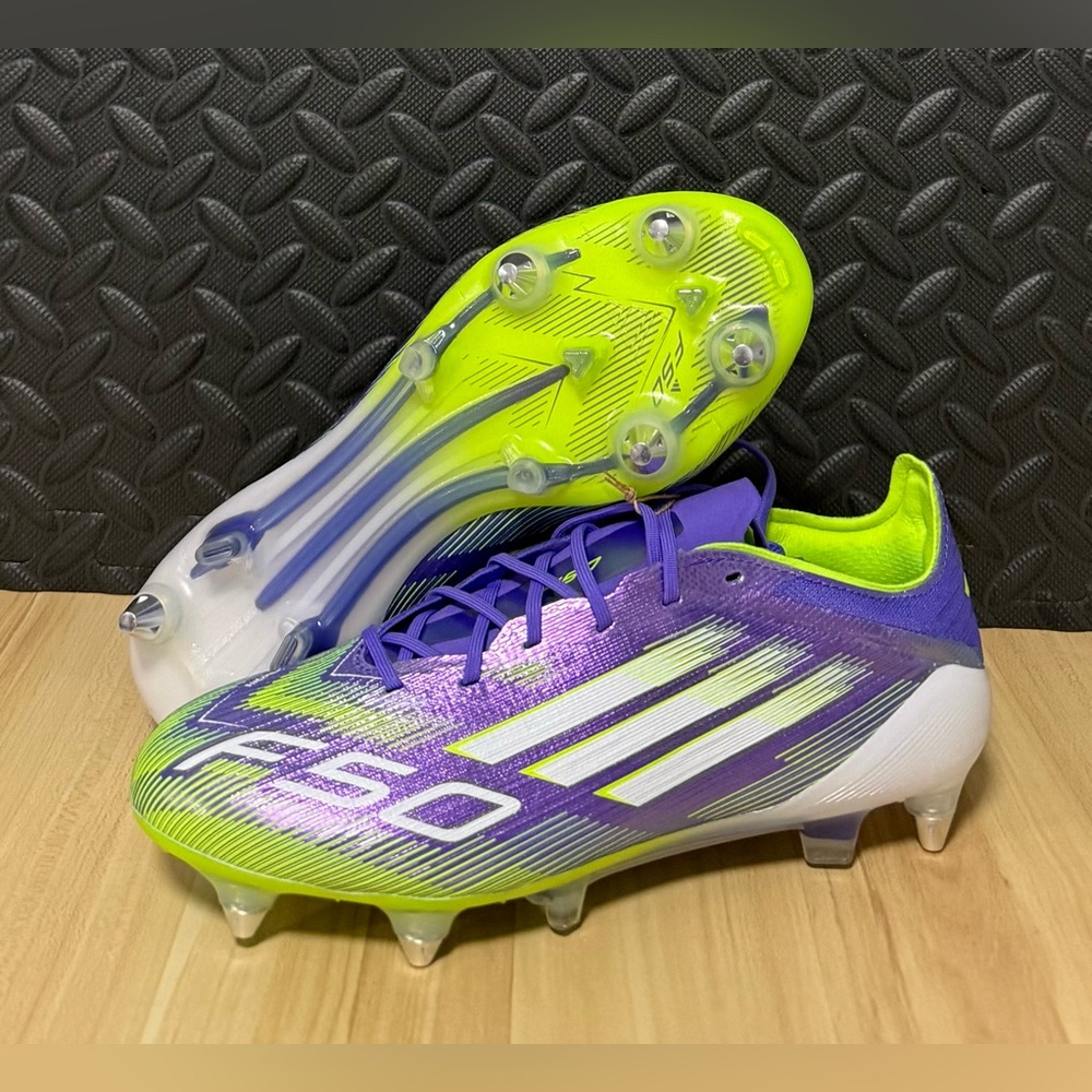 adidas F50 Elite SG Soccer Cleats‎ Purple Green JH7633 Mens Size 6 Womens Size 7